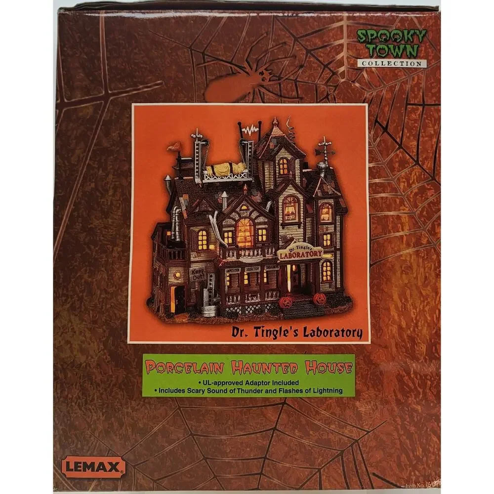 Lemax Spooky Town 2000 Dr. Tingle's Laboratory, 05487W, Halloween Village